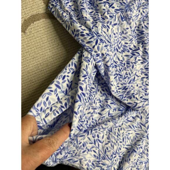 Aria Collection Nightgown Long Sleeve Velour   Floral blue white pockets,size 5X - Picture 6 of 11